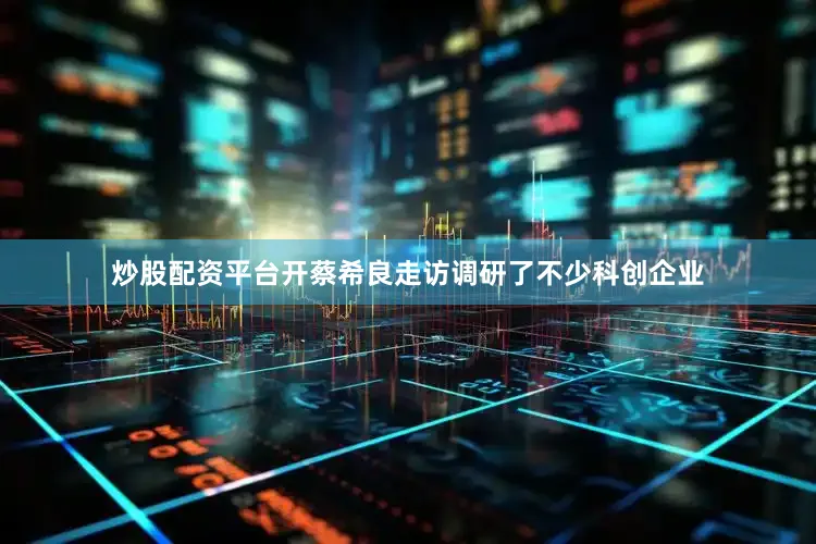 炒股配资平台开蔡希良走访调研了不少科创企业