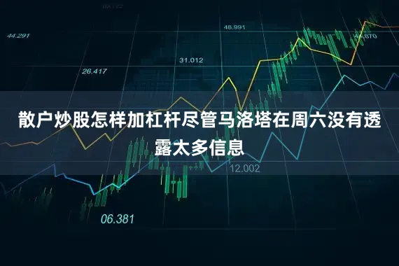 散户炒股怎样加杠杆尽管马洛塔在周六没有透露太多信息