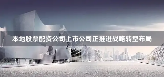 本地股票配资公司上市公司正推进战略转型布局