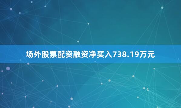 场外股票配资融资净买入738.19万元